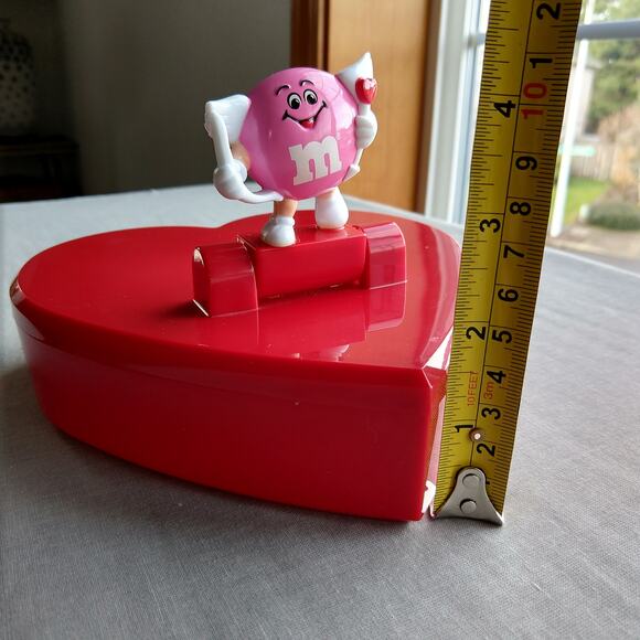 VTG 1991 M&M's Heart Shaped Box red pink cupid valentine's day music Mars, Inc - Picture 14 of 15